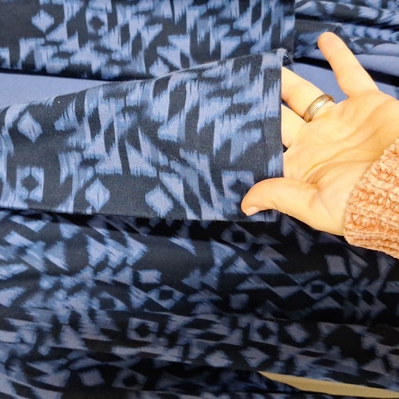 RAFAELLA BLUE AZTEC OPEN FRONT CARDIGAN SIZE MEDIUM - Picture 2 of 4